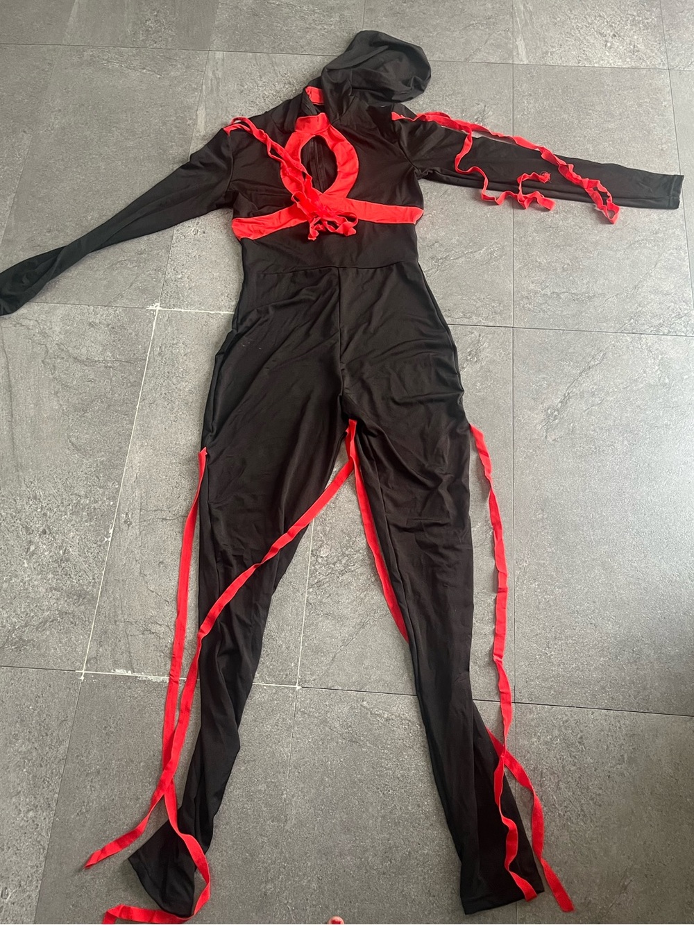 Women ninja red and black jumpsuit - Women Pants & Jumpsuits